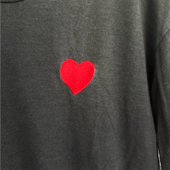 Aviator Nation L Heart Embroidered T-Shirts Set of 2 cotton Cropped Boxy raw hem - Picture 7 of 16